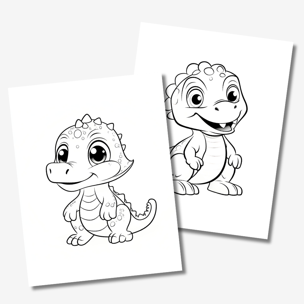 PLR Dinosaur Colouring Book