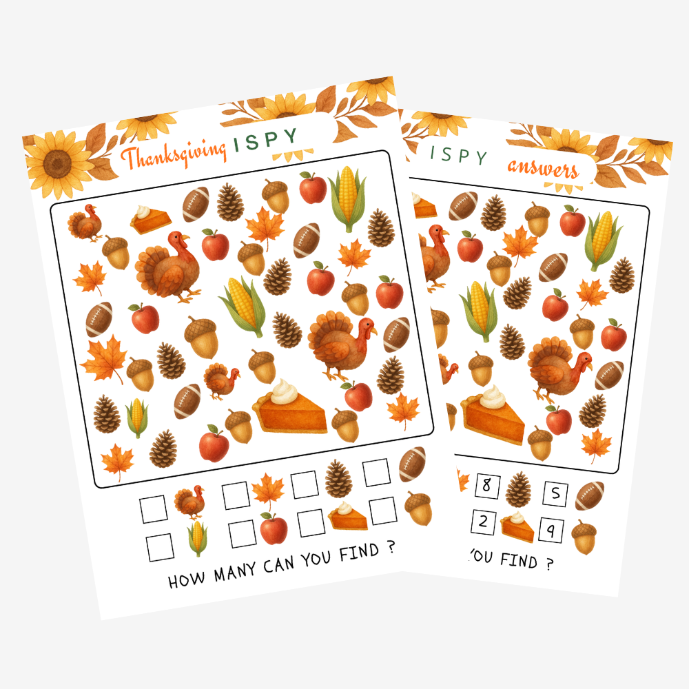 PLR Thanksgiving Ispy Game