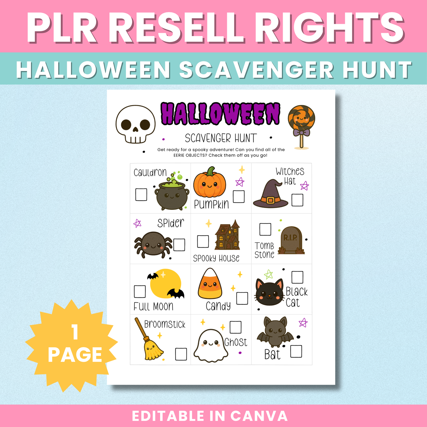 PLR Halloween Scavenger Hunt V3