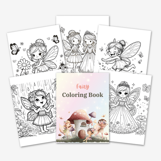 PLR Fairy Colouring Book