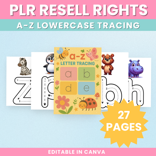 A-Z Lowercase Letter Tracing Workbook