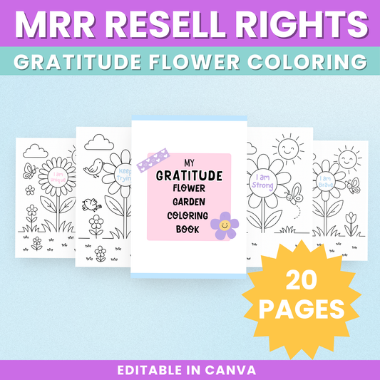MRR My Gratitude Flower Coloring Book For Kids