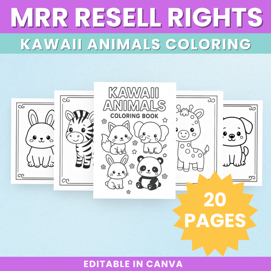 MRR Kawaii Animals Colouring Book