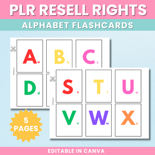 Printable alphabet flashcards with uppercase and lowercase letters