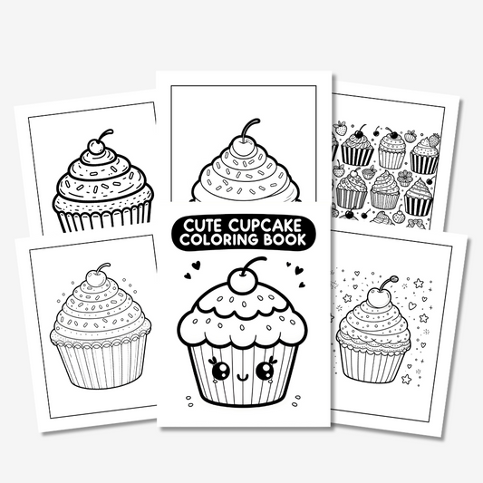 PLR Cupcake Colouring Book