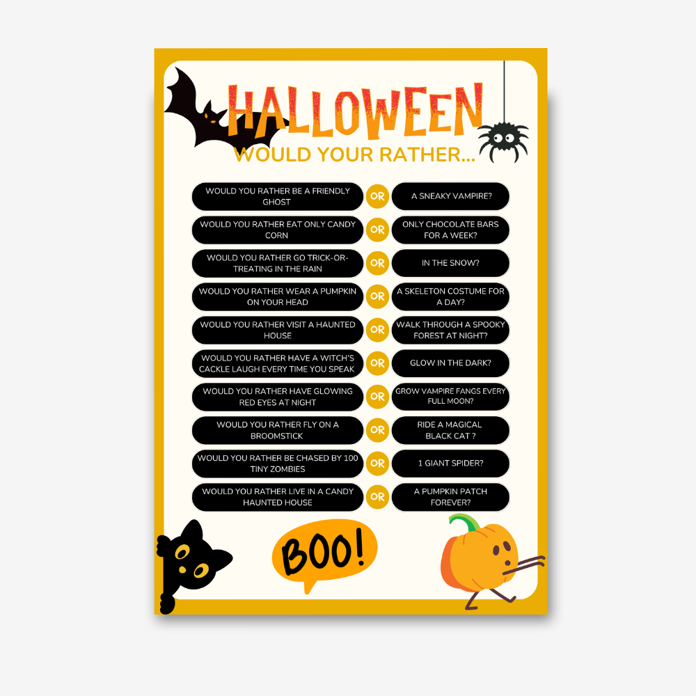 PLR Halloween Would You Rather Game