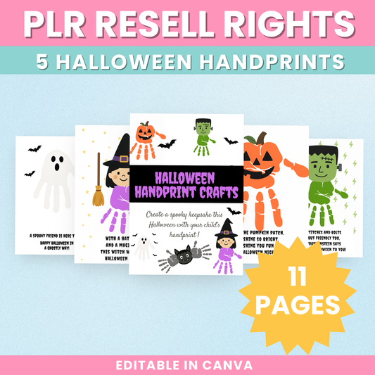 PLR Halloween Handprint Crafts
