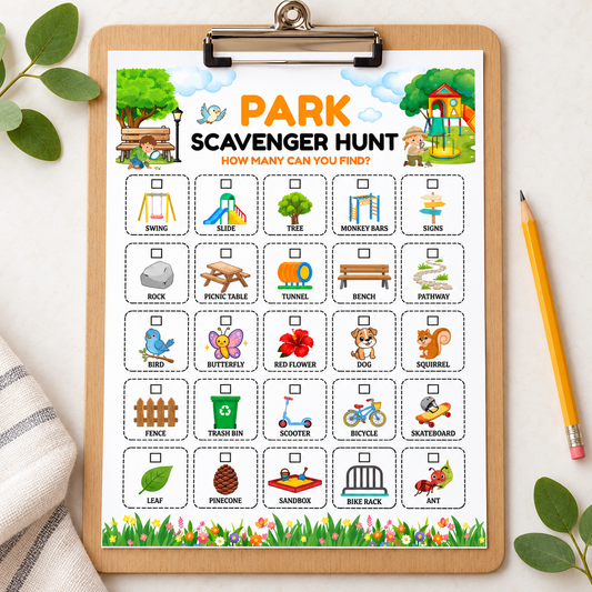 PLR Park Scavenger Hunt (1 Page) – printable product image