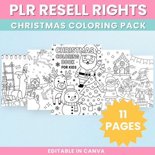 PLR Christmas Coloring Pages for Kids