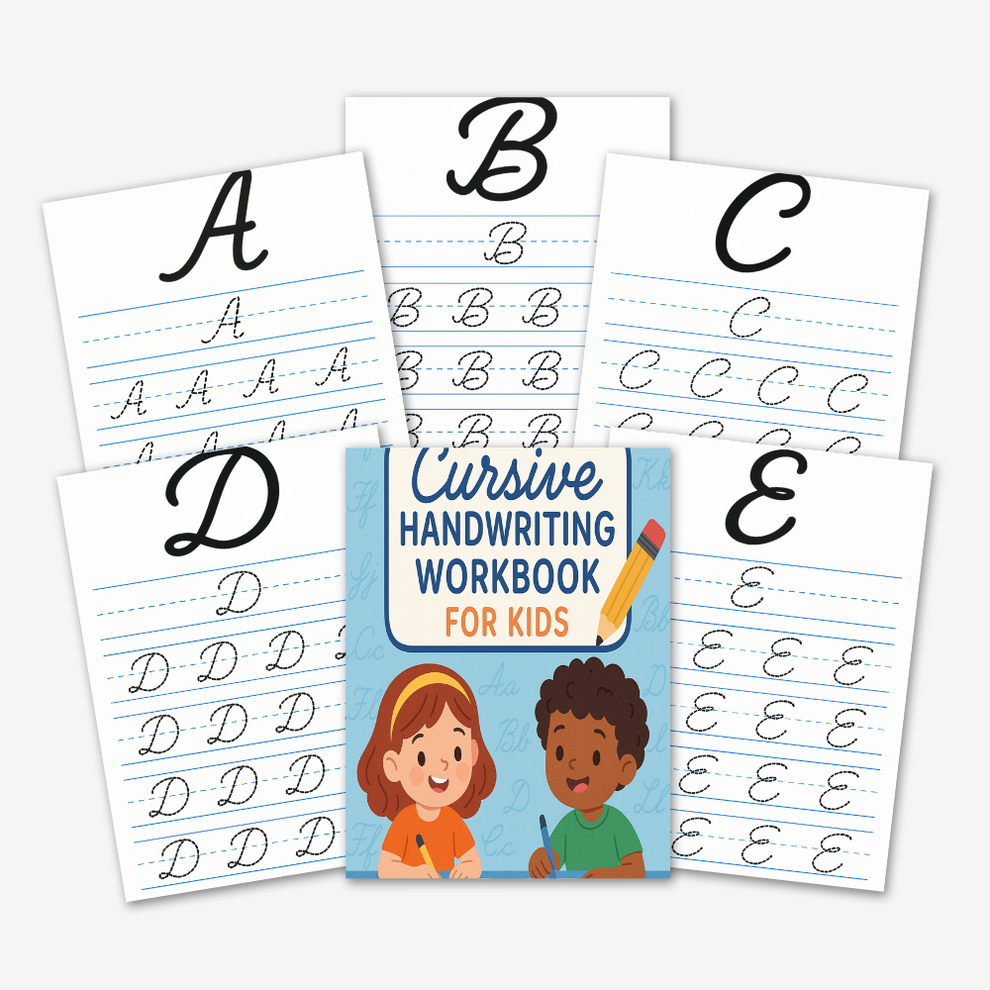PLR A-Z Cursive Handwriting Workbook – PLR Fairy LTD