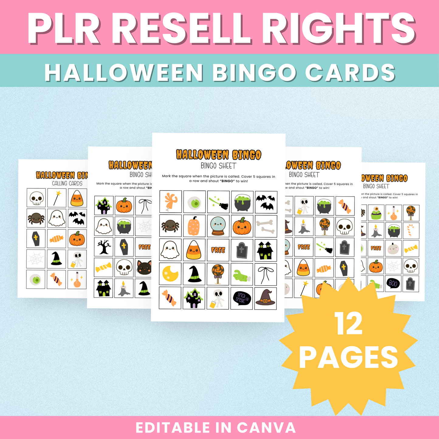 PLR Halloween Bundle 1 - 93 pages of Halloween fun!