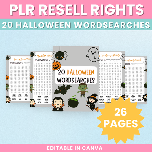 PLR Halloween Wordsearches x20 Pack