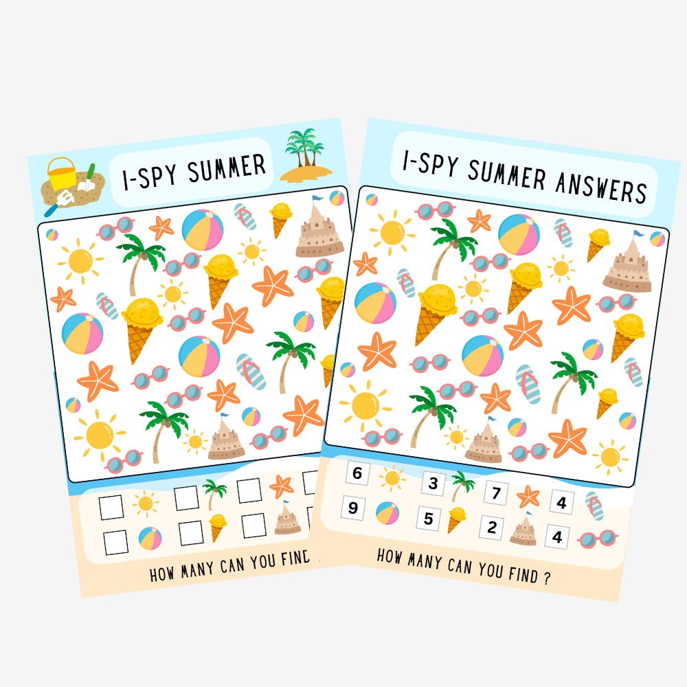 PLR Summer Ispy Printable