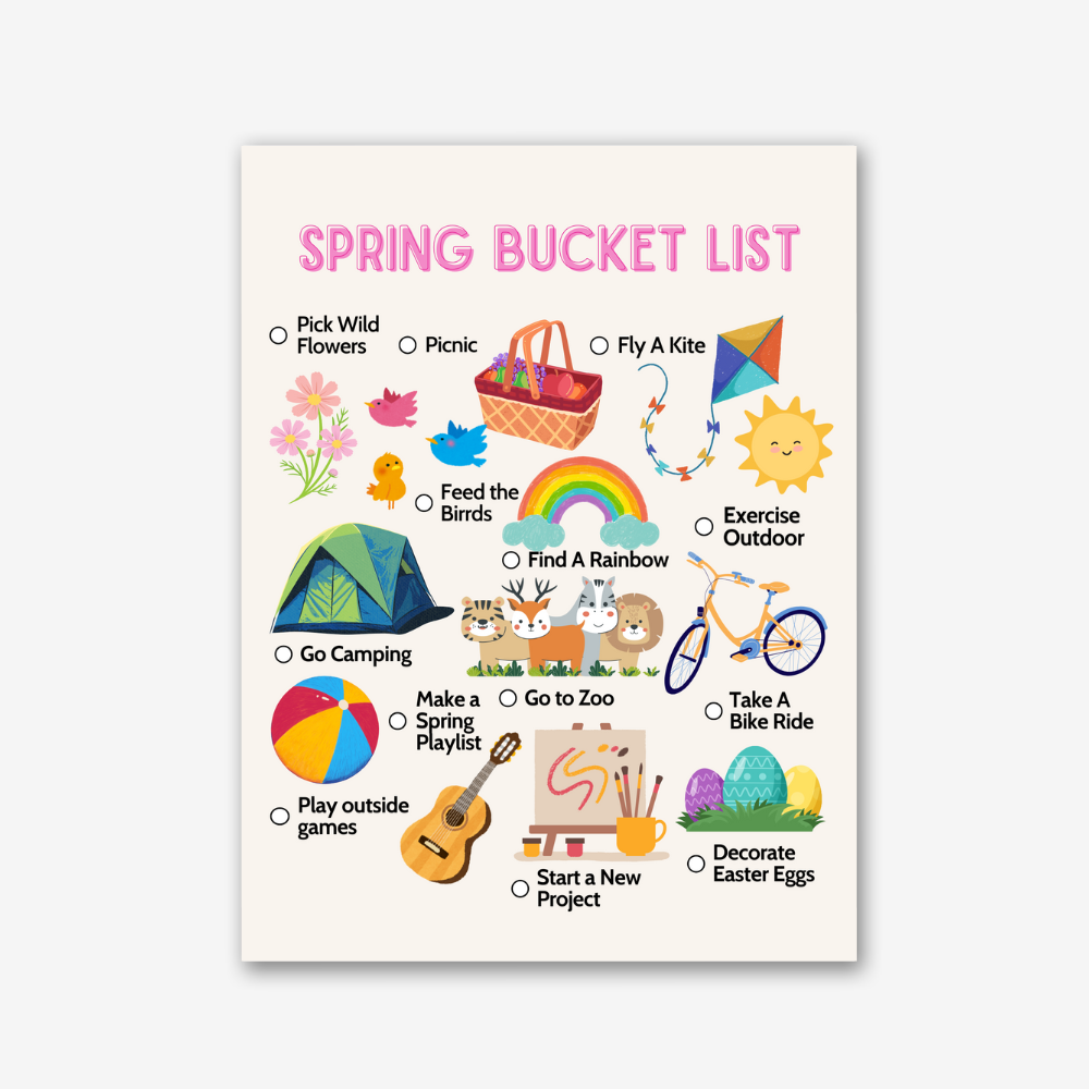 Spring Bucket Checklist PLR Spring Bucket Checklist – PLR Fairy LTD