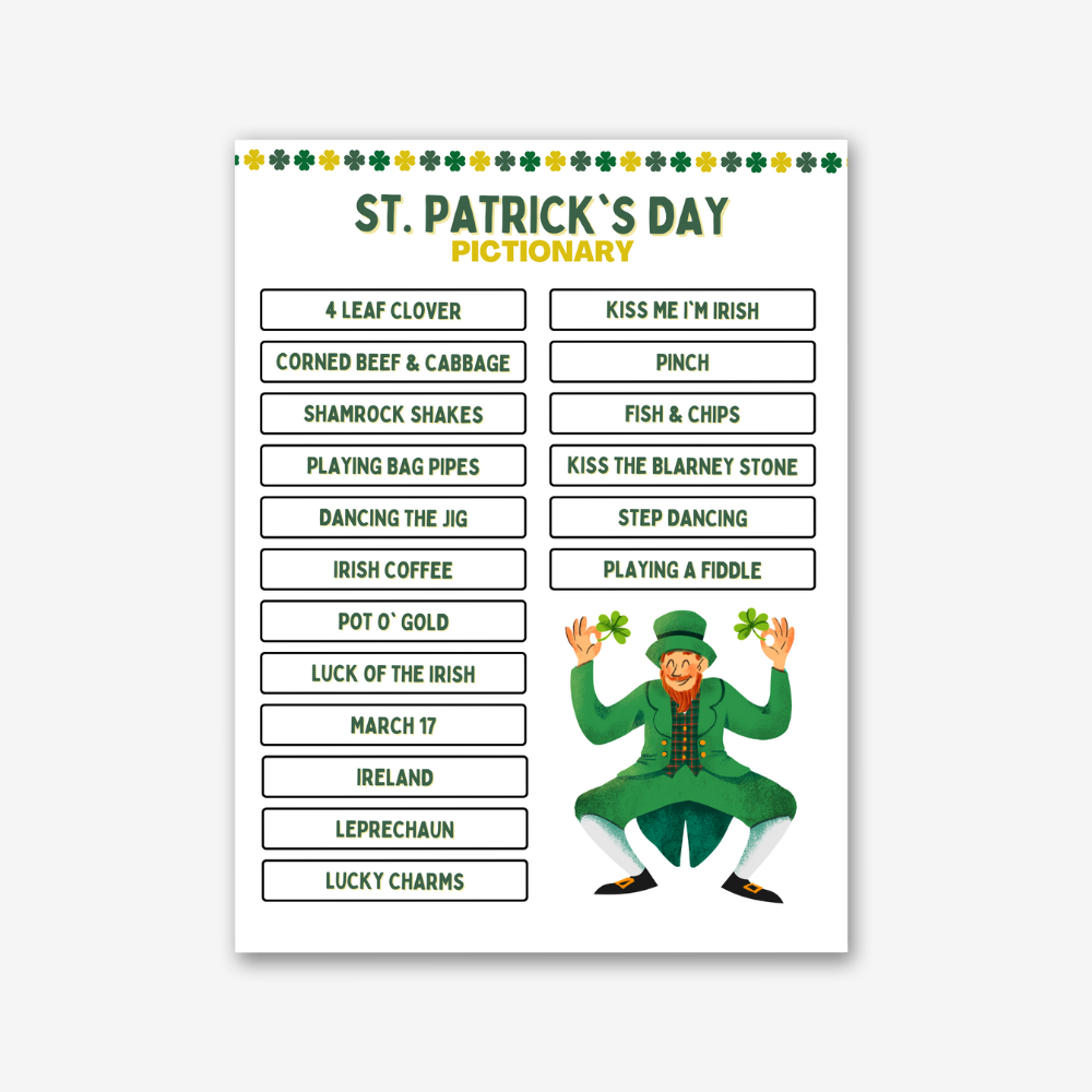 PLR St Patricks Day Pictonary